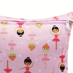 Girl Print Diaper Bag with Zipper Closure