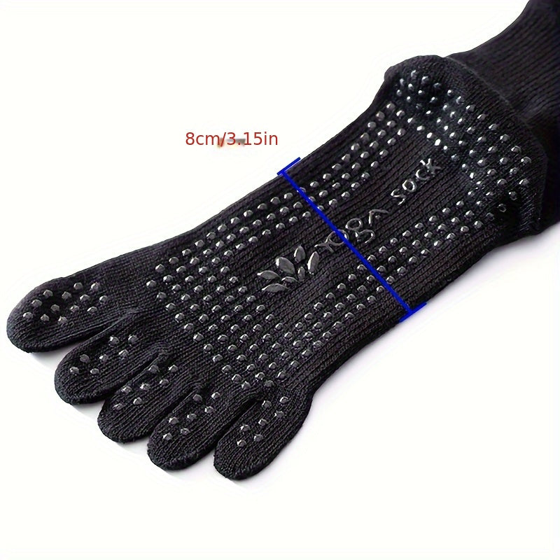 Non Slip Thermal Yoga Socks with Five Toe for Pilates Barre Ballet