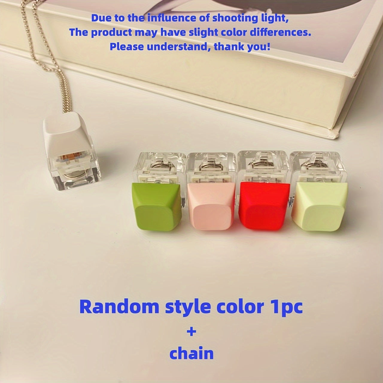 Mini Keyboard Fidget Toy Necklace Keychain Acrylic Key Chain Ring Wallet Charm