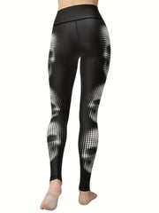 Skull Graphic Yoga Leggings Stretch Workout Running Tight Pants Women