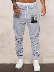 Rifles Print Men's Drawstring Sweatpants Pocket Casual Comfy Jogger Pants