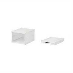 Folding Shoe Box With Door Dustproof Shoes Storage Box Household Organizer