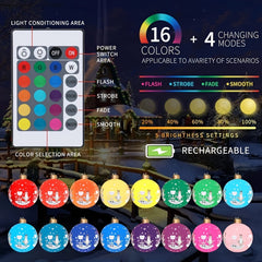 24" Rechargeable 16 Colors LED Light Inflatable Christmas Ball