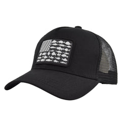 American Fish Flag Baseball Cap for Fishing and Hiking
