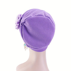 Solid Ruched Head Wrap Elastic Head Scarf Hijab