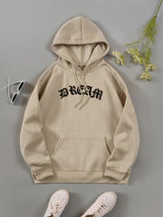 Hooded Sweater with Kangaroo Pocket Loose Fit
