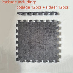 12pcs Interlocking Foam Floor Mats Baby Play Mat Exercise Mat 30x30 Black