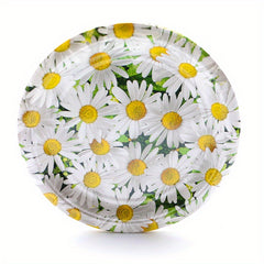 Daisy Flower Party Supplies Set Disposable Dinnerware Plates Napkins & Cups
