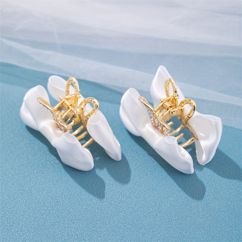 Kids Butterfly Bow Rabbit Ear Crown Hair Clip Rhinestone Princess Hairpin
