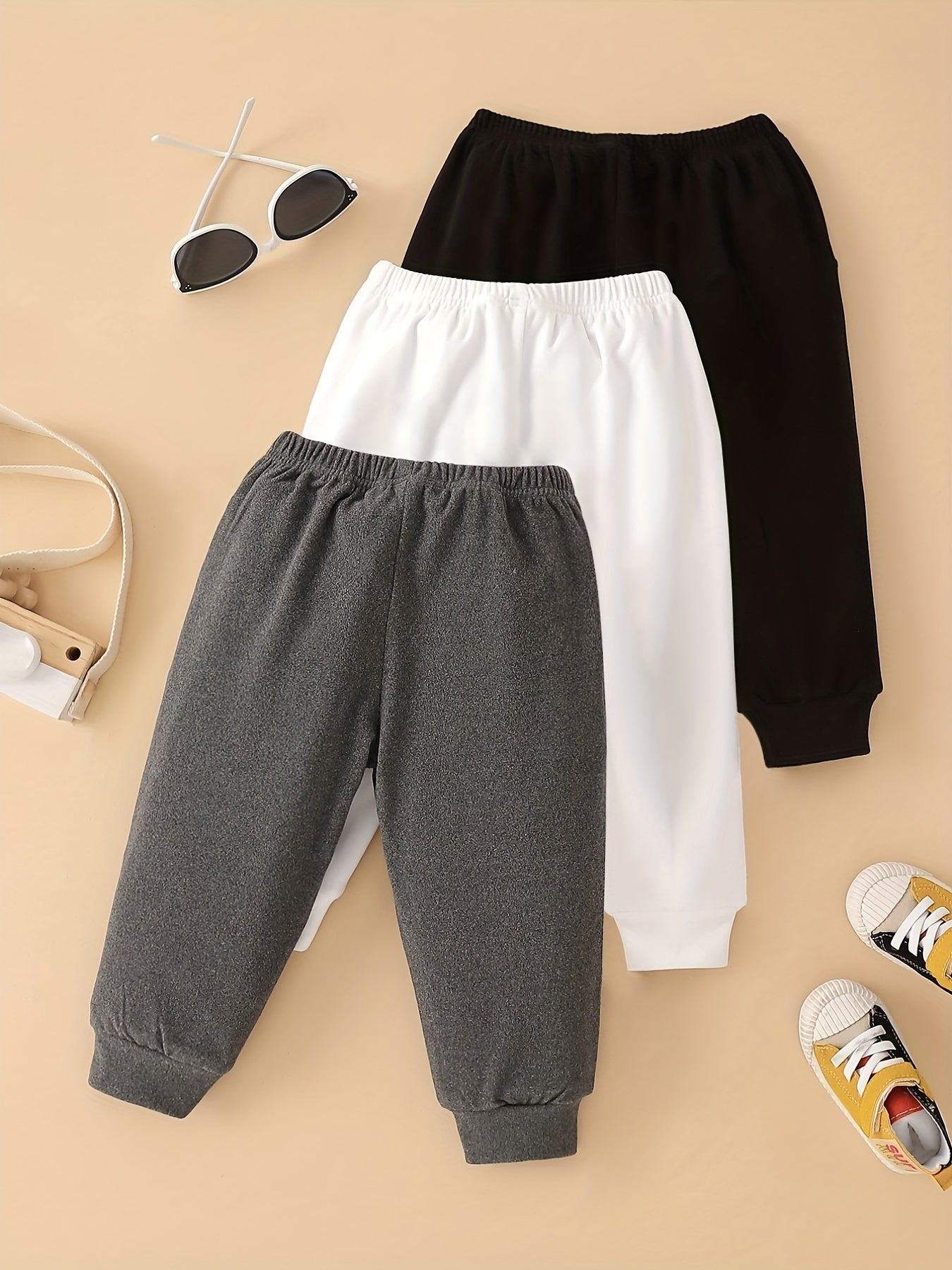 Baby Boys Casual Sports Trousers 3pcs Set for Spring and Autumn