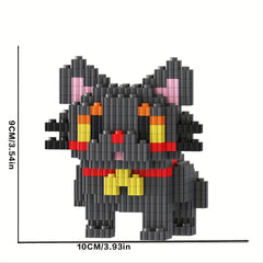 1866pcs Cartoon Cat Building Block Set DIY Toy for Adults and Teens
