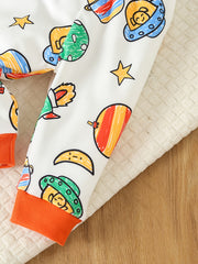 Baby Boy Cartoon Pajama Set Long Sleeve Top Pants Loungewear 2pcs