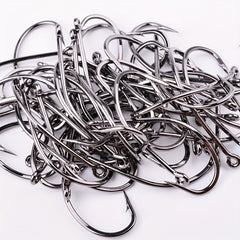 50pcs High Carbon Stainless Steel Fishing Hooks Barbed Carp Hooks