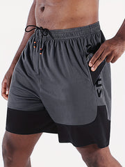 Men's Block Jersey Shorts - Comfy Drawstring Shorts For Athletics Basketball