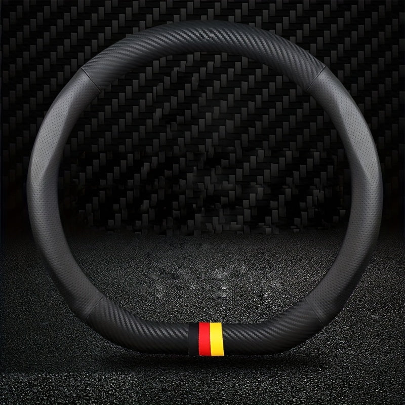 Matte Carbon Fiber Grain Steering Wheel Cover