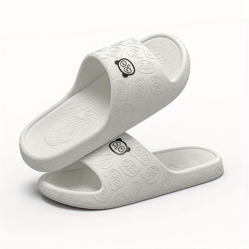 Men's Cartoon Print Slip On Platform Slides Unisex Casual Open Toe
