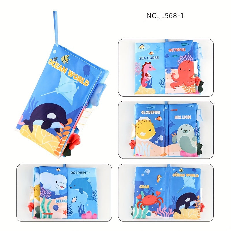 Baby Animal Tail Cloth Book - Forest & Ocean - Educational Puzzle Cloth Book
