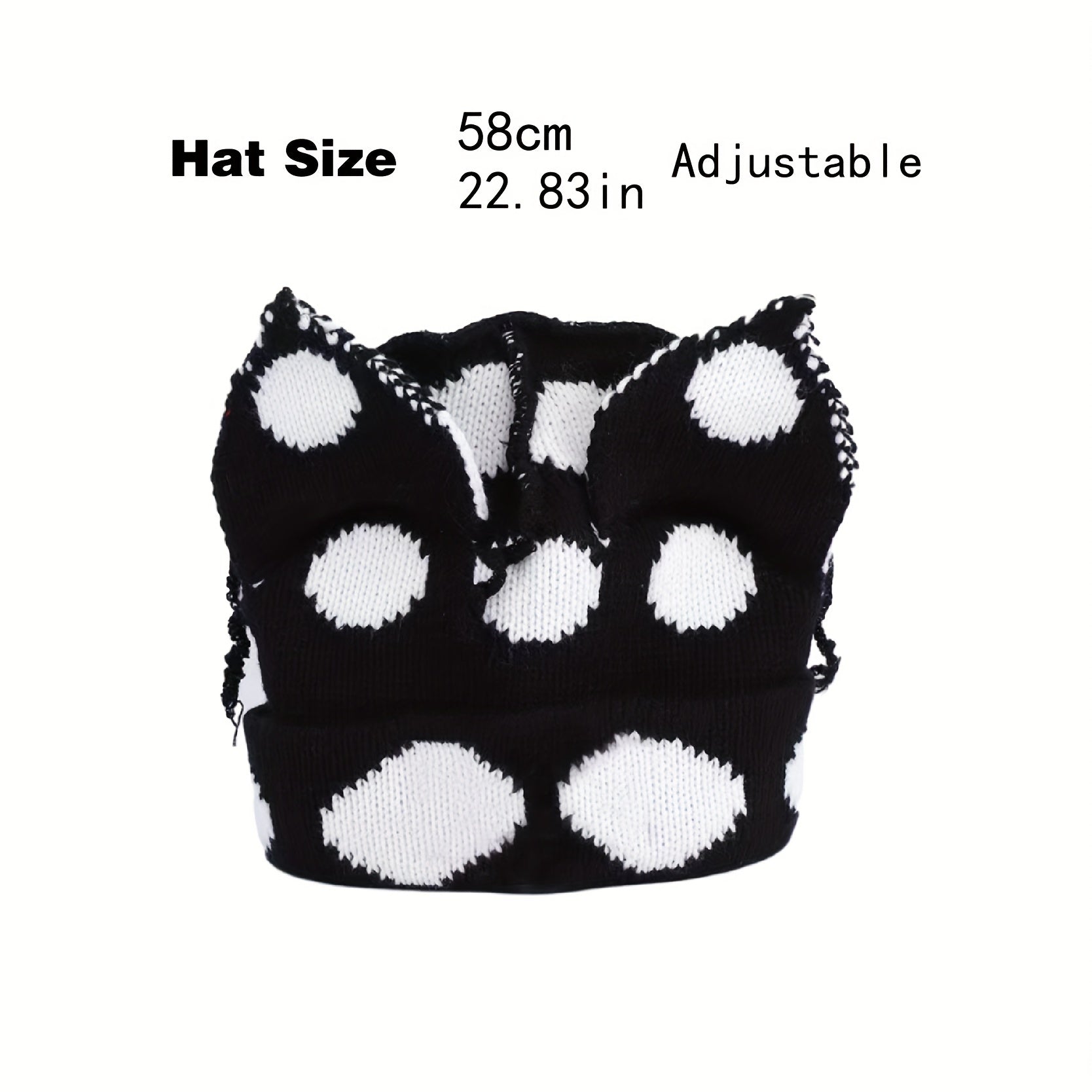 Sport Knit Beanie Hat With Pig Ears Autumn Winter Warm Ski Cold Hat