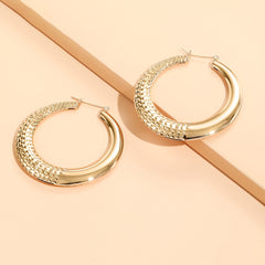18K Plated Golden Hoop Earrings for Women
