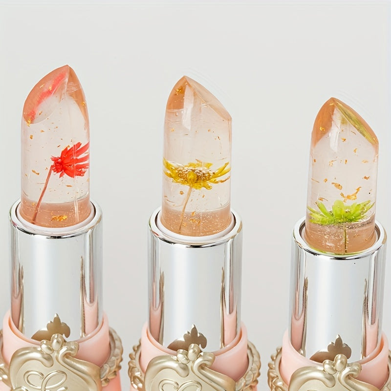 Flower Lip Gloss Crystal Jelly Lipstick Long Lasting Nutritious Lip Balm