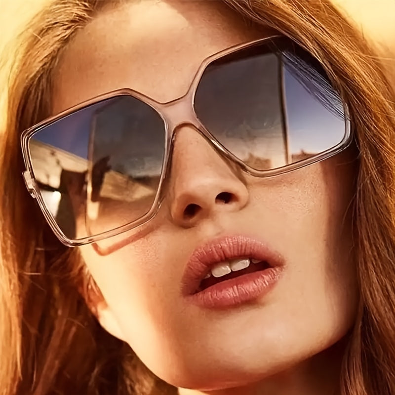 Square Frame Sunglasses 90s Vintage UV Protection