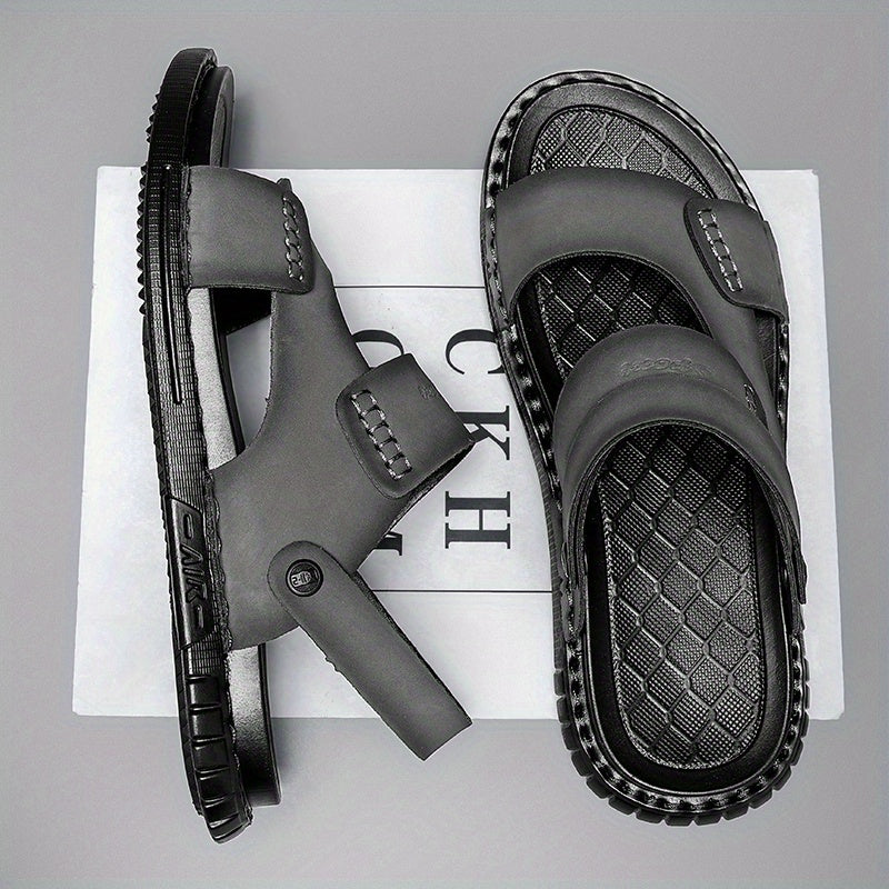 Men's Casual Sandals Slingback PU Slippers Summer Outdoor Walking Shoes