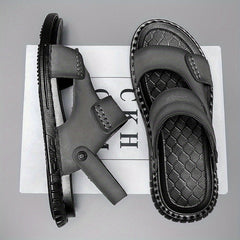 Men's Casual Sandals Slingback PU Slippers Summer Outdoor Walking Shoes