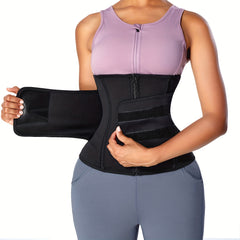 Waist Trainer Tummy Wrap Tummy Control Zipper Slimmer Belly Belt