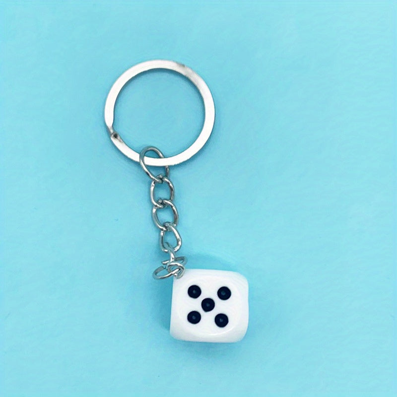 Resin Dice Keychain Mini Bag Gift Pendant