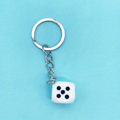 Resin Dice Keychain Mini Bag Gift Pendant