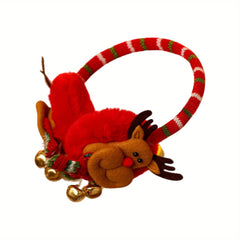 Christmas Earmuffs Adults Santa Snowman Reindeer Golden Bells Ear Warm