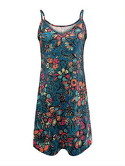 Floral Print Cami Dress Sleeveless Casual Dress for Summer & Spring