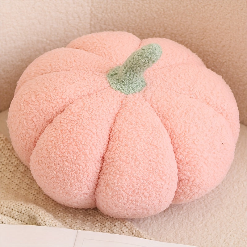 3D Fluffy Pumpkin Plush Pillow Realistic Animal Vibrant Colors for Halloween