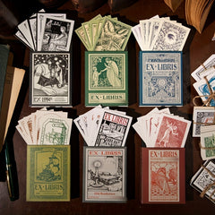50pcs European American Vintage Writable Paper Journal Diary Material Paper