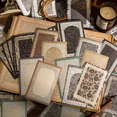 50 Sheets Lace Trim Cutable Paper Notepad Stickers Set
