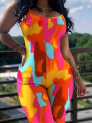 Boho Casual Sleeveless Jumpsuit For Spring & Summer Women's Clothing