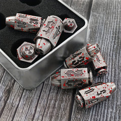 Metal Solid Mechanical Style Polyhedron Dice For RPG Birthday Gift