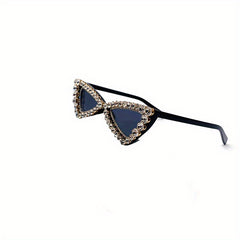 Rhinestone Triangle Sunglasses UV400