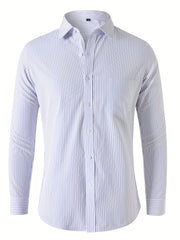 Men's Classic Button Up Shirt with Chest Pocket