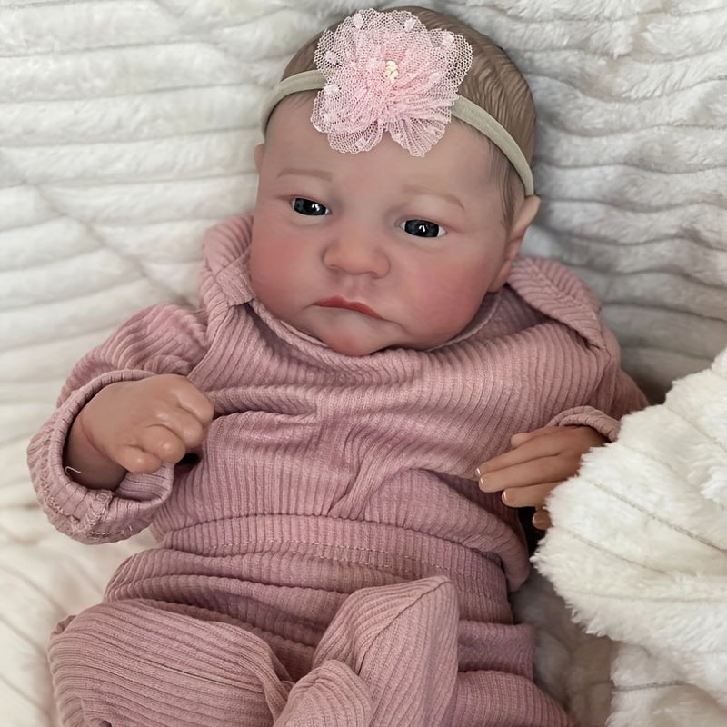 19in Reborn Baby Doll Levi Awake 3D Skin Veins Collectible Art Doll