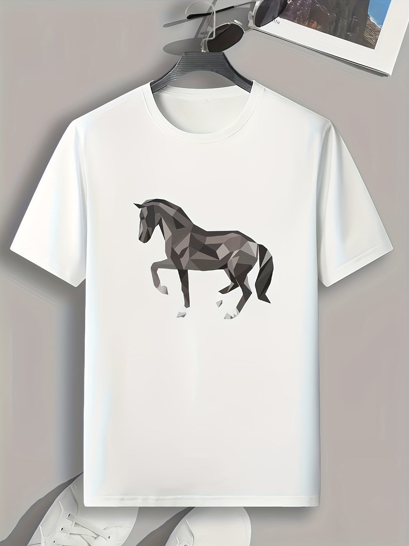 Horse Print Men's Graphic Tshirt for Summer