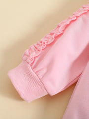 Baby Girls Sweatshirt Trousers Set MINI Letter Print Outfit