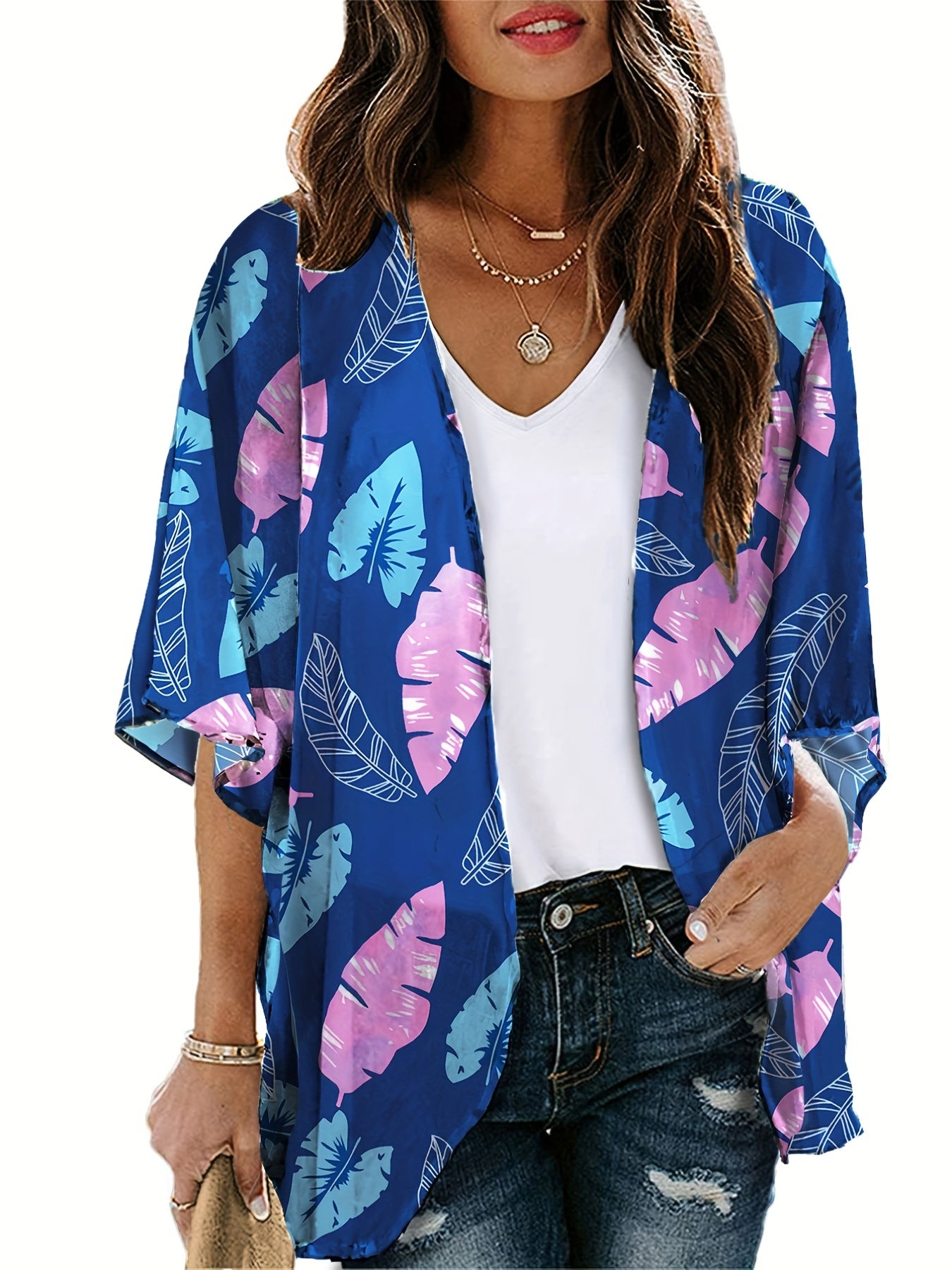 Boho Cover Up Paisley Print Cardigan