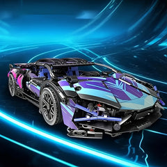 Stylish Cyberpunk Supercar Building Blocks - Perfect for Halloween & Christmas