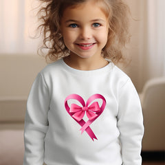 Girls Heart Pattern Crew Neck Sweatshirt For Spring Fall Christmas Gift