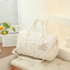 Floral Boston Diaper Bag Durable Polyester Ideal for Travel & Moms