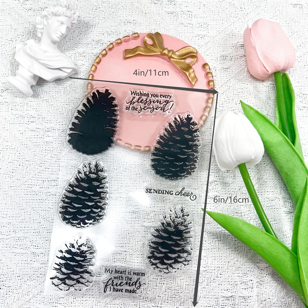 Pine Cone Silicone Stamp for Scrapbooking Card Making