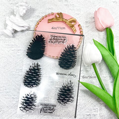 Pine Cone Silicone Stamp for Scrapbooking Card Making