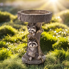 Raccoon Pattern Bird Feeder Water Feeder Outdoor Accessories Bird Supplies Bath