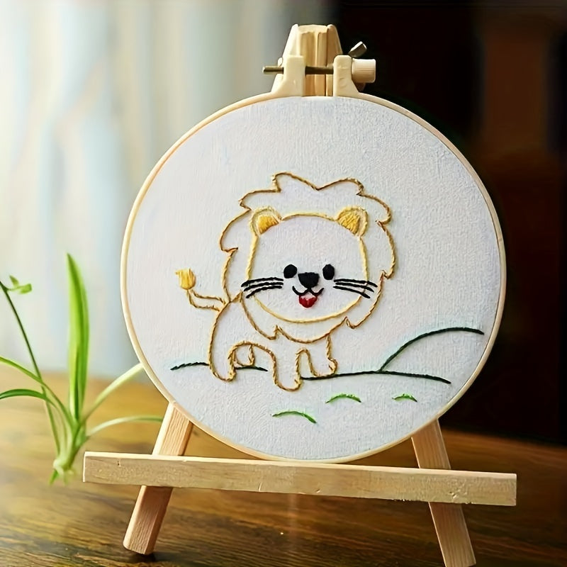 3D Embroidery Kit Animals DIY Cross Stitch Set